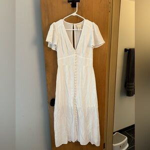 White midi dress